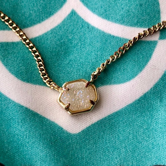 LIMITED EDITION Kendra Gold Necklace White Drusy - Picture 3 of 4